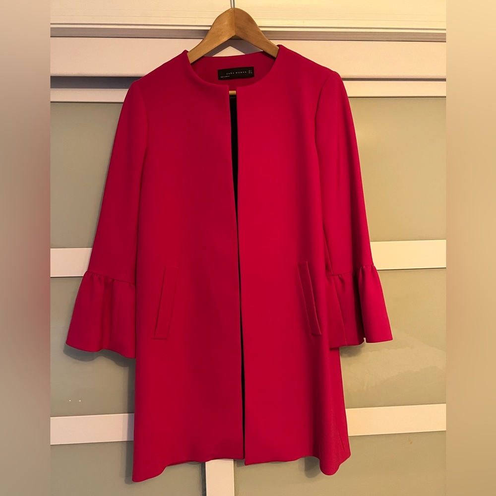 Zara pink coat.